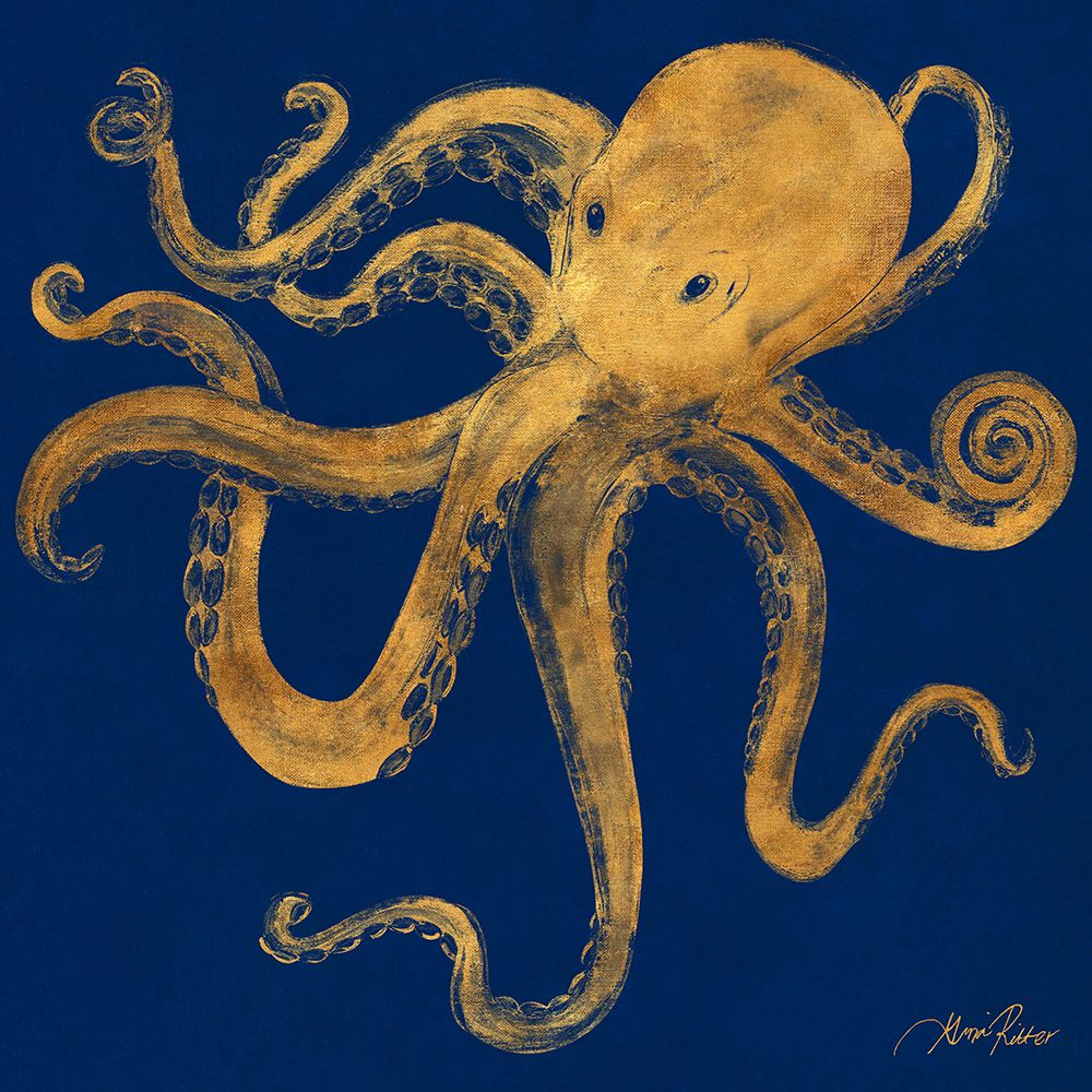 Golden Octopus art print by Gina Ritter for $57.95 CAD