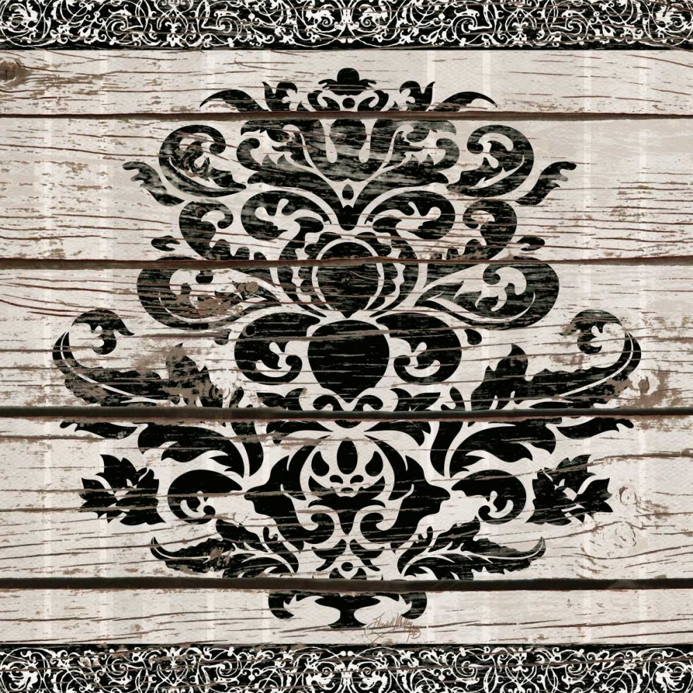 Damask Stripe I art print by Elizabeth Medley for $57.95 CAD