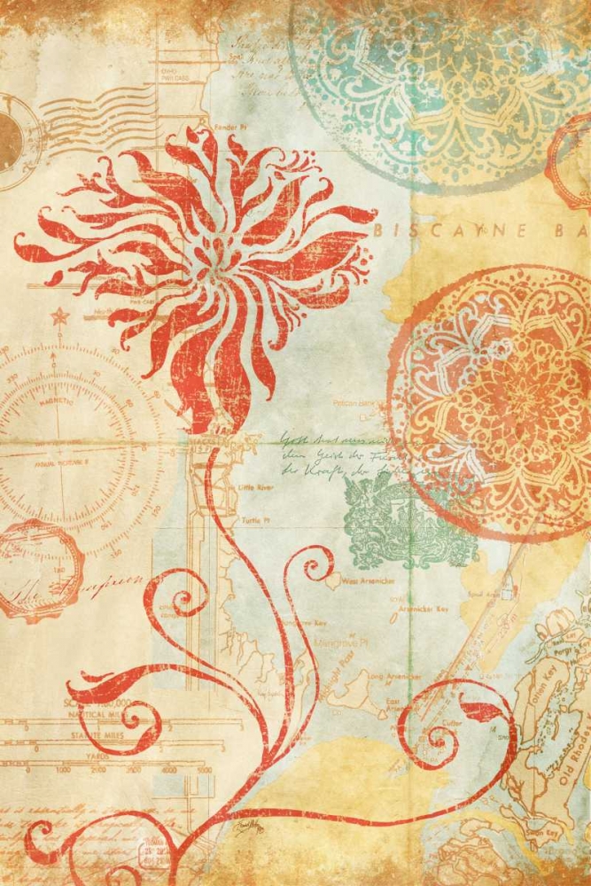 Map Wallflower I art print by Elizabeth Medley for $57.95 CAD