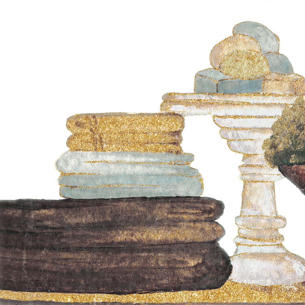 Gold Bath Accessories III art print by Elizabeth Medley for $57.95 CAD