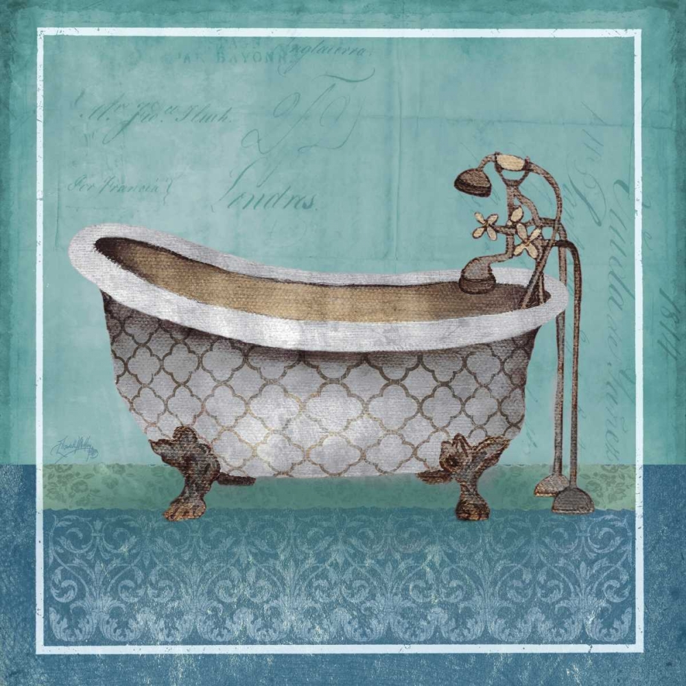Regal Blue Tub I art print by Elizabeth Medley for $57.95 CAD
