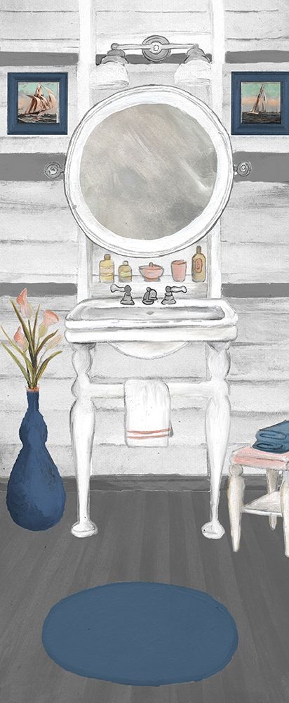 White Wash Bath I art print by Elizabeth Medley for $57.95 CAD