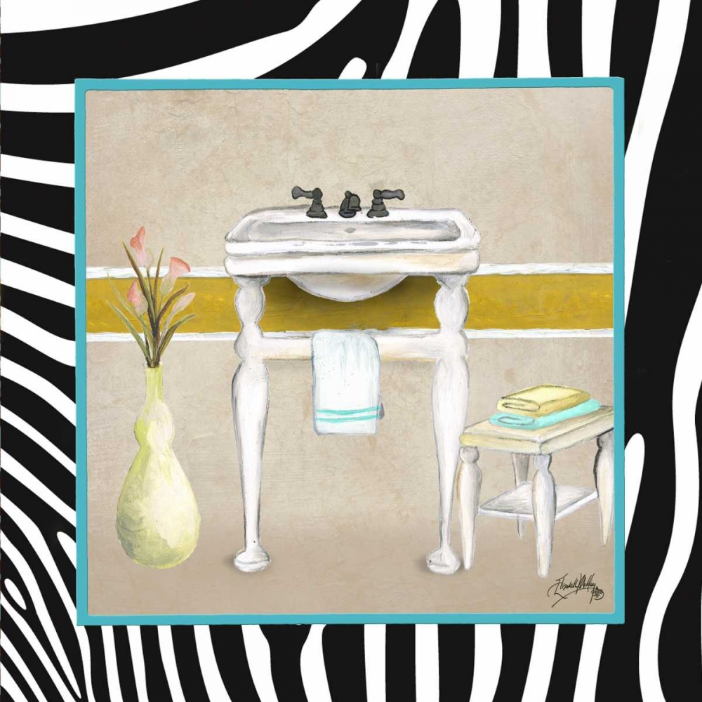 Zebra Bath I art print by Elizabeth Medley for $57.95 CAD