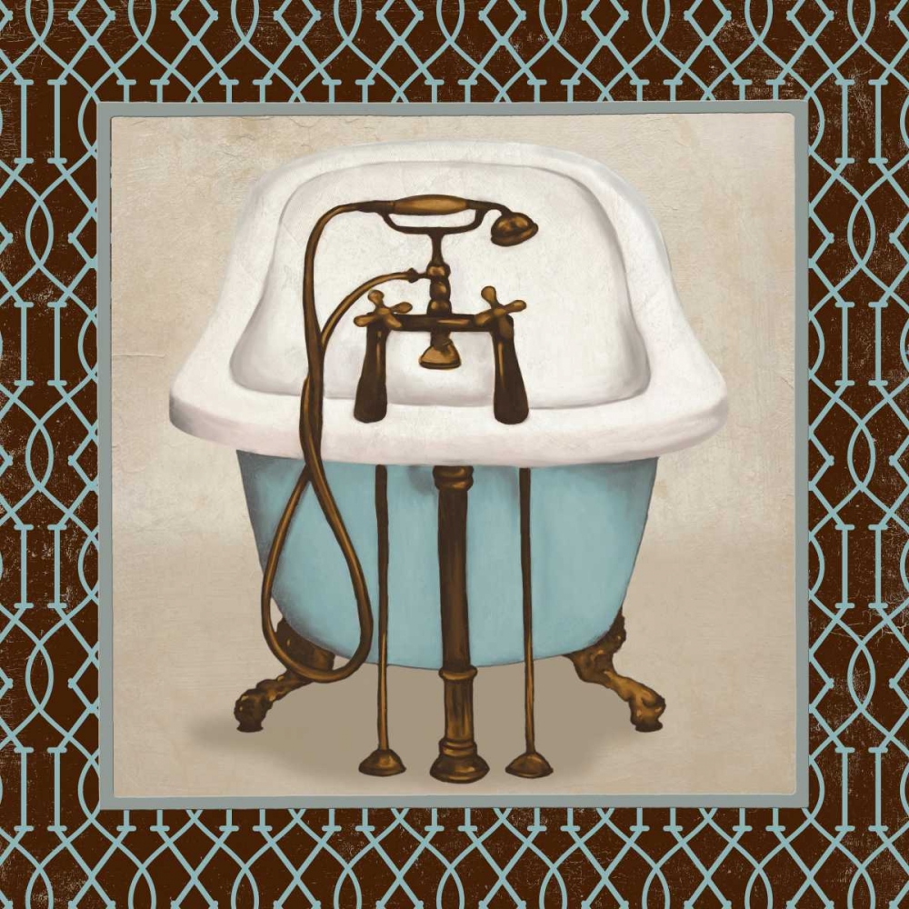 Chic Lattice Bath I art print by Elizabeth Medley for $57.95 CAD