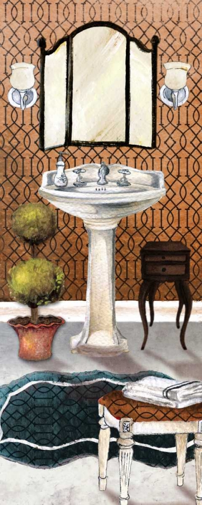 Bath in Teal I art print by Elizabeth Medley for $57.95 CAD
