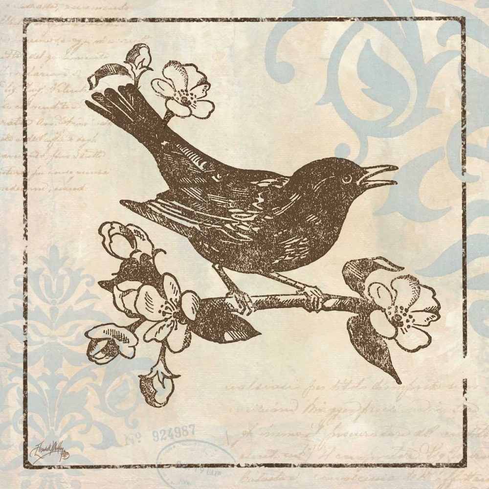Bird Woodcut I art print by Elizabeth Medley for $57.95 CAD