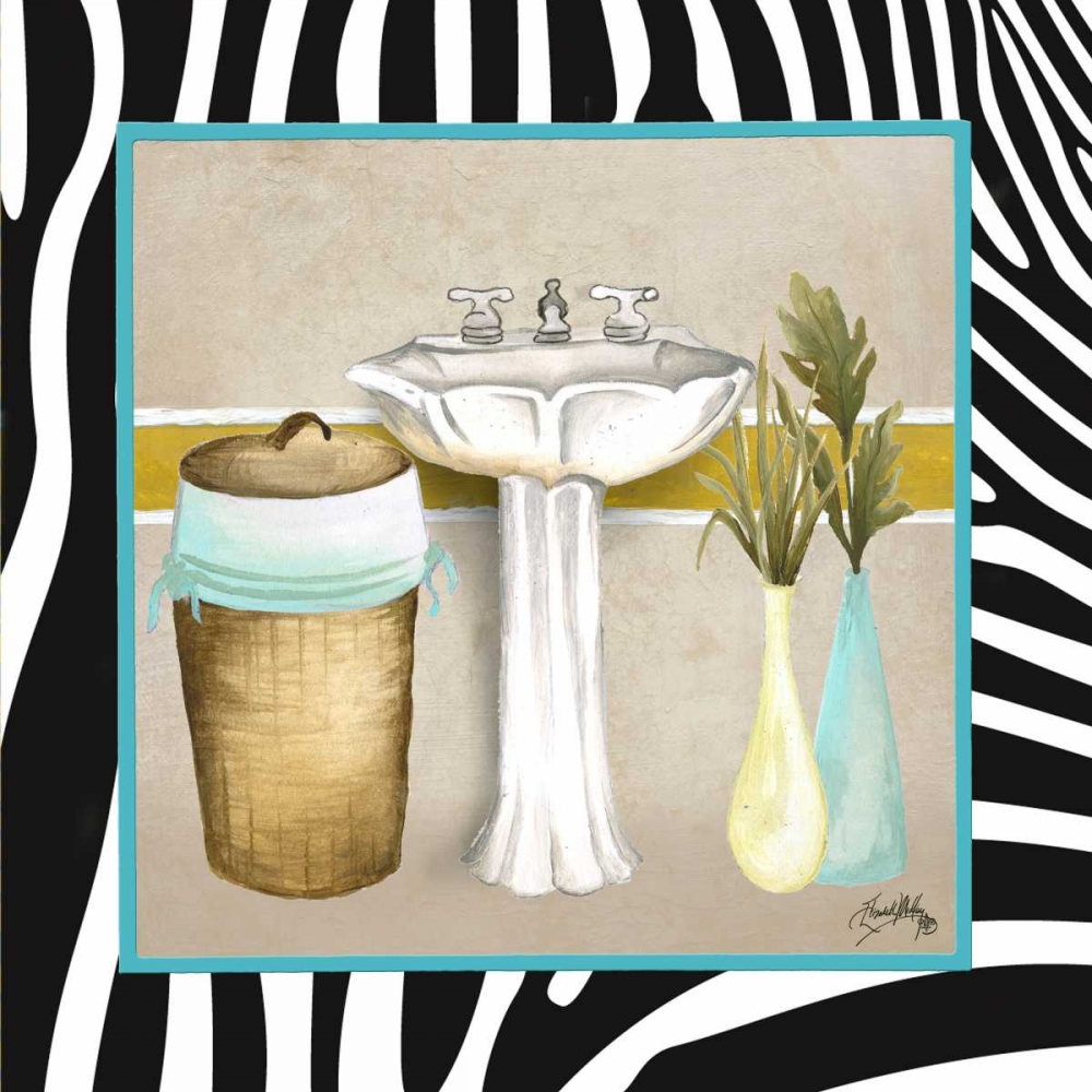Zebra Bath II art print by Elizabeth Medley for $57.95 CAD