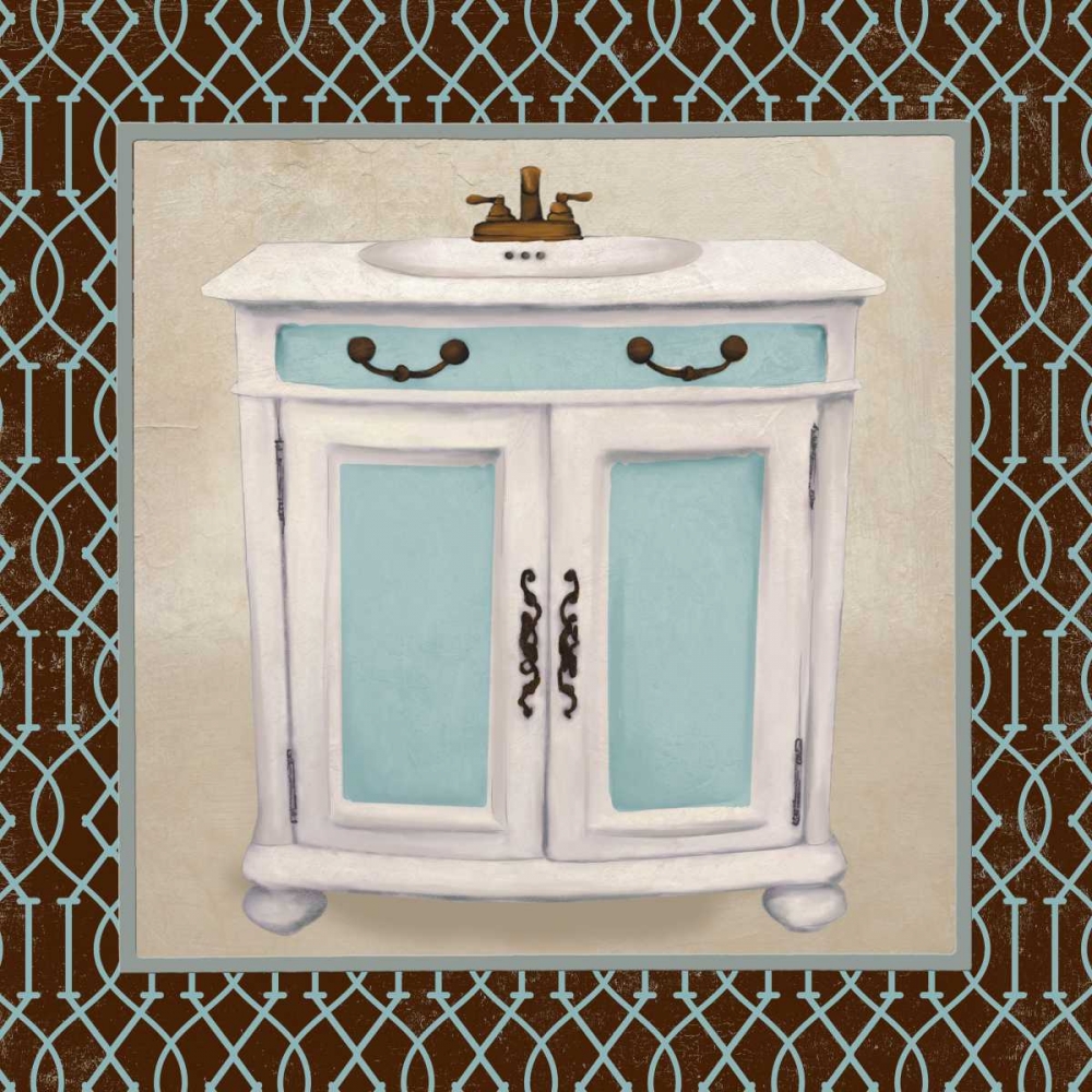 Chic Lattice Bath II art print by Elizabeth Medley for $57.95 CAD