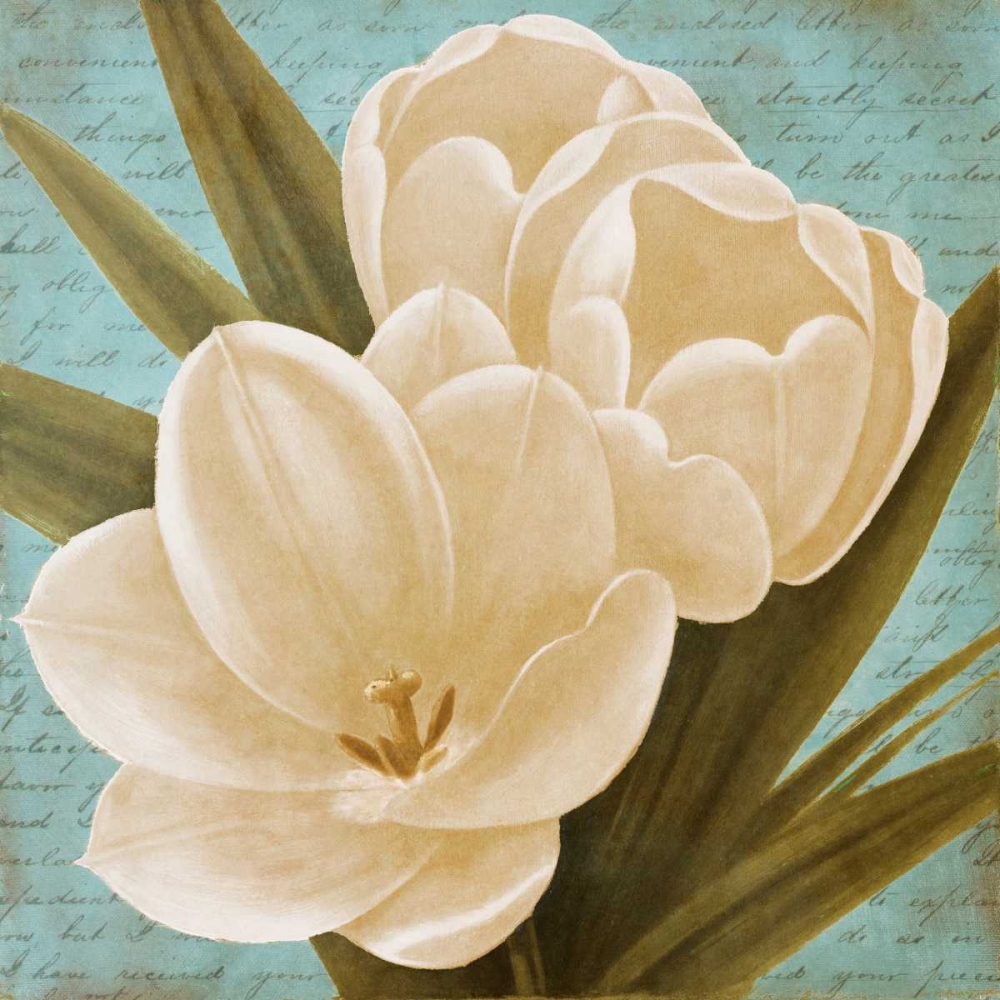 Blue Morning Tulips I art print by Vivien Rhyan for $57.95 CAD