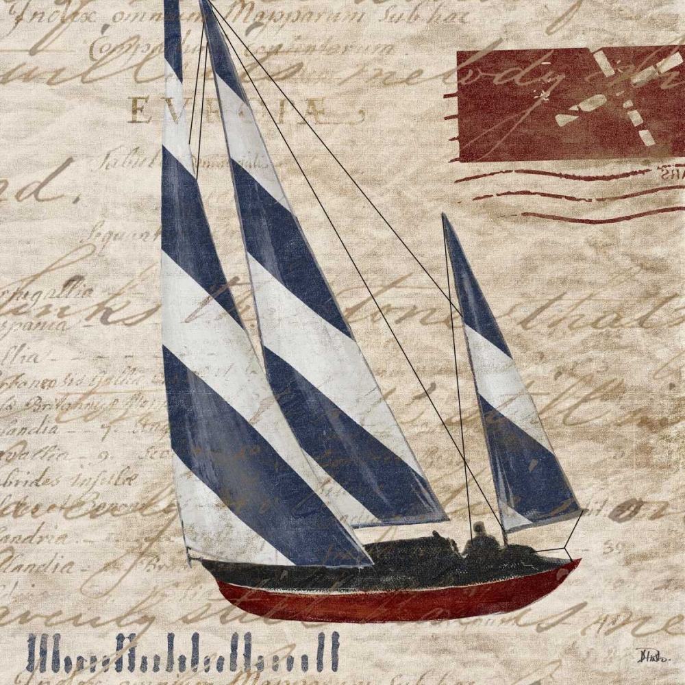 Sailing Stamp Border II art print by Patricia Pinto for $57.95 CAD