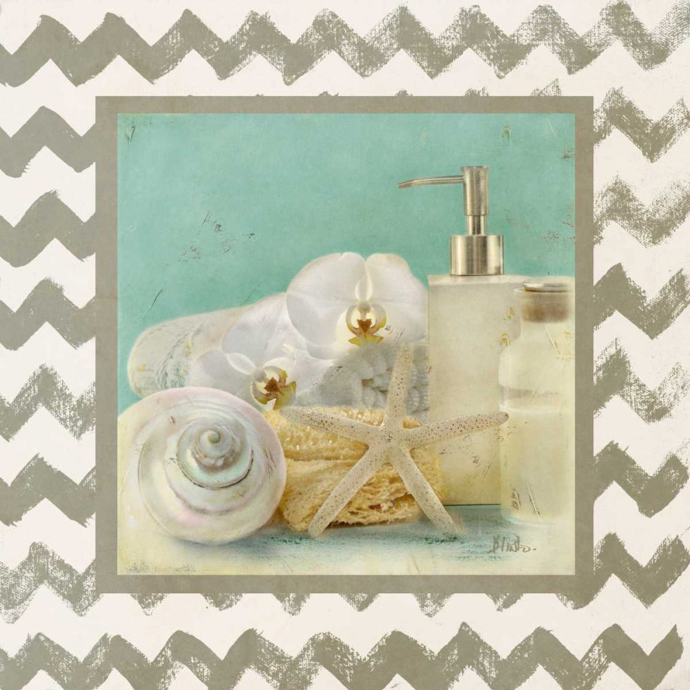 Silver Chevron Bath II art print by Patricia Pinto for $57.95 CAD