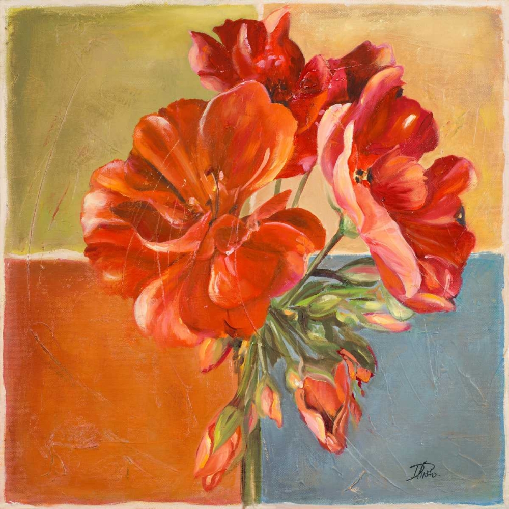 Red Geraniums II art print by Patricia Pinto for $57.95 CAD