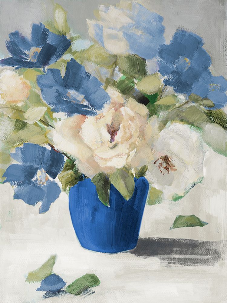 Shades Of Blue Floral art print by Lanie Loreth for $57.95 CAD