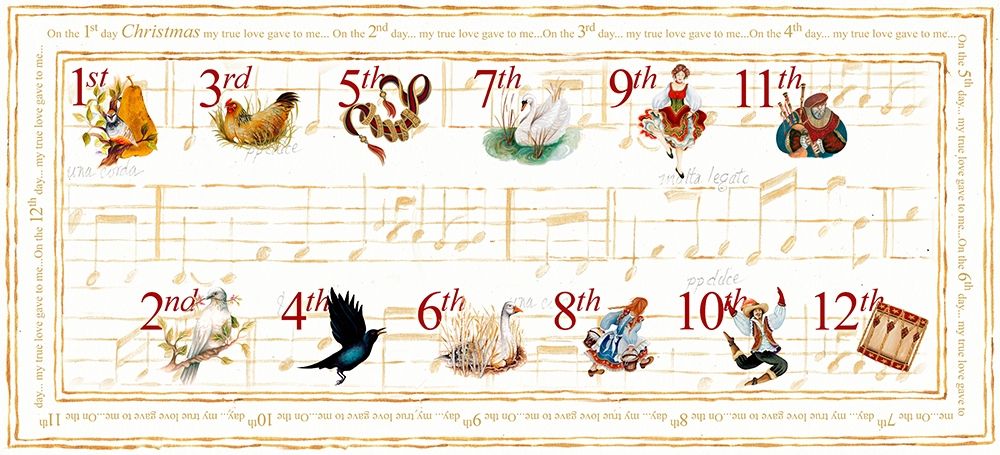 12 Days of Christmas art print by Janice Gaynor for $57.95 CAD
