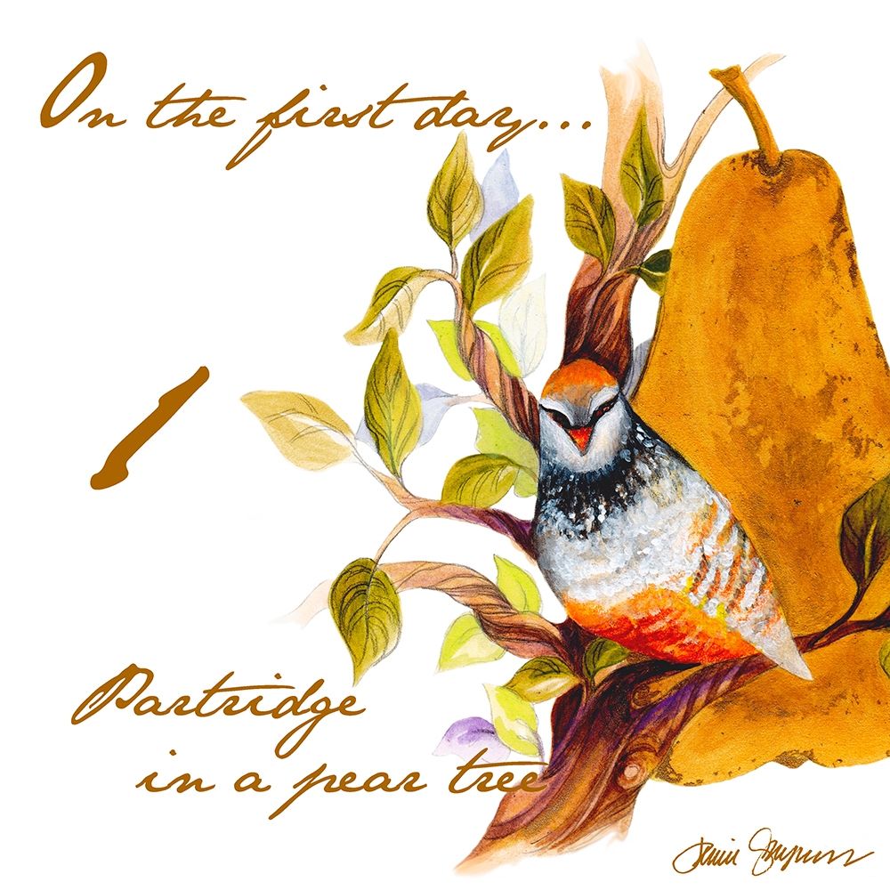 Partrige in a Pear Tree art print by Janice Gaynor for $57.95 CAD