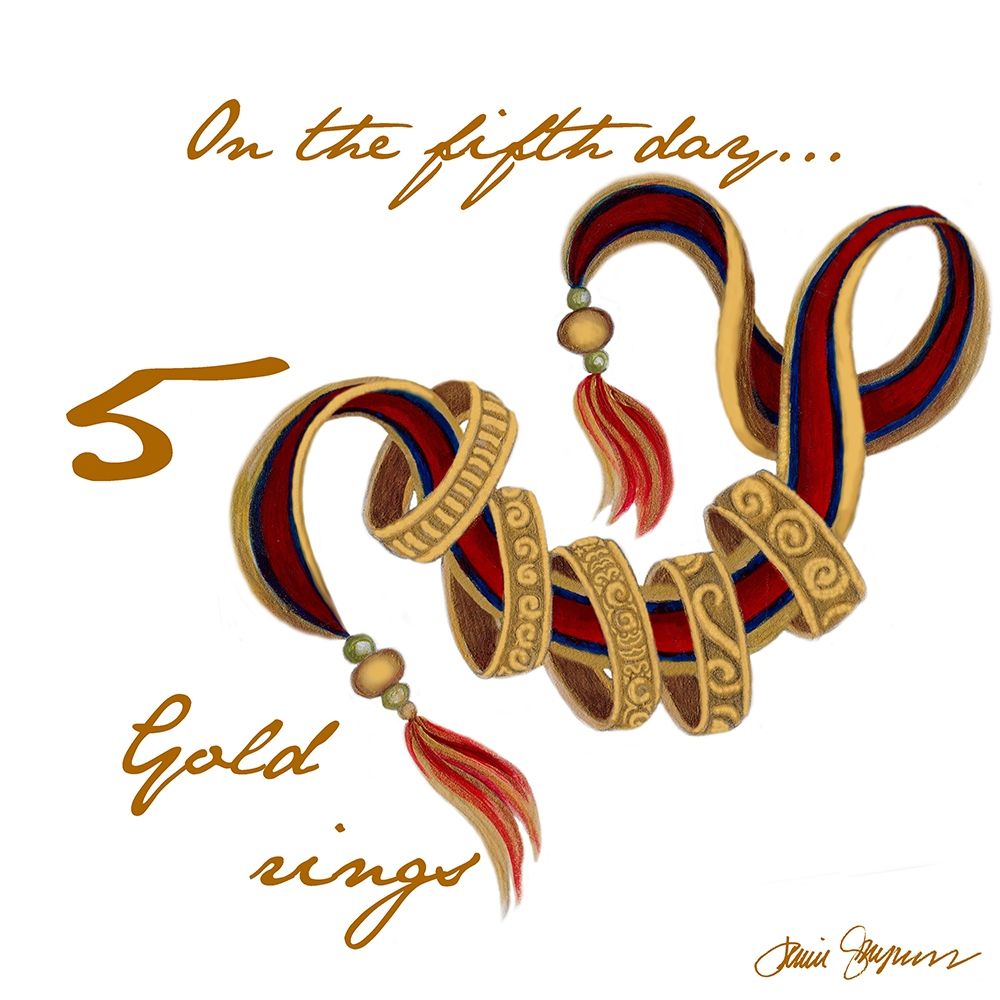 Five Golden Rings art print by Janice Gaynor for $57.95 CAD