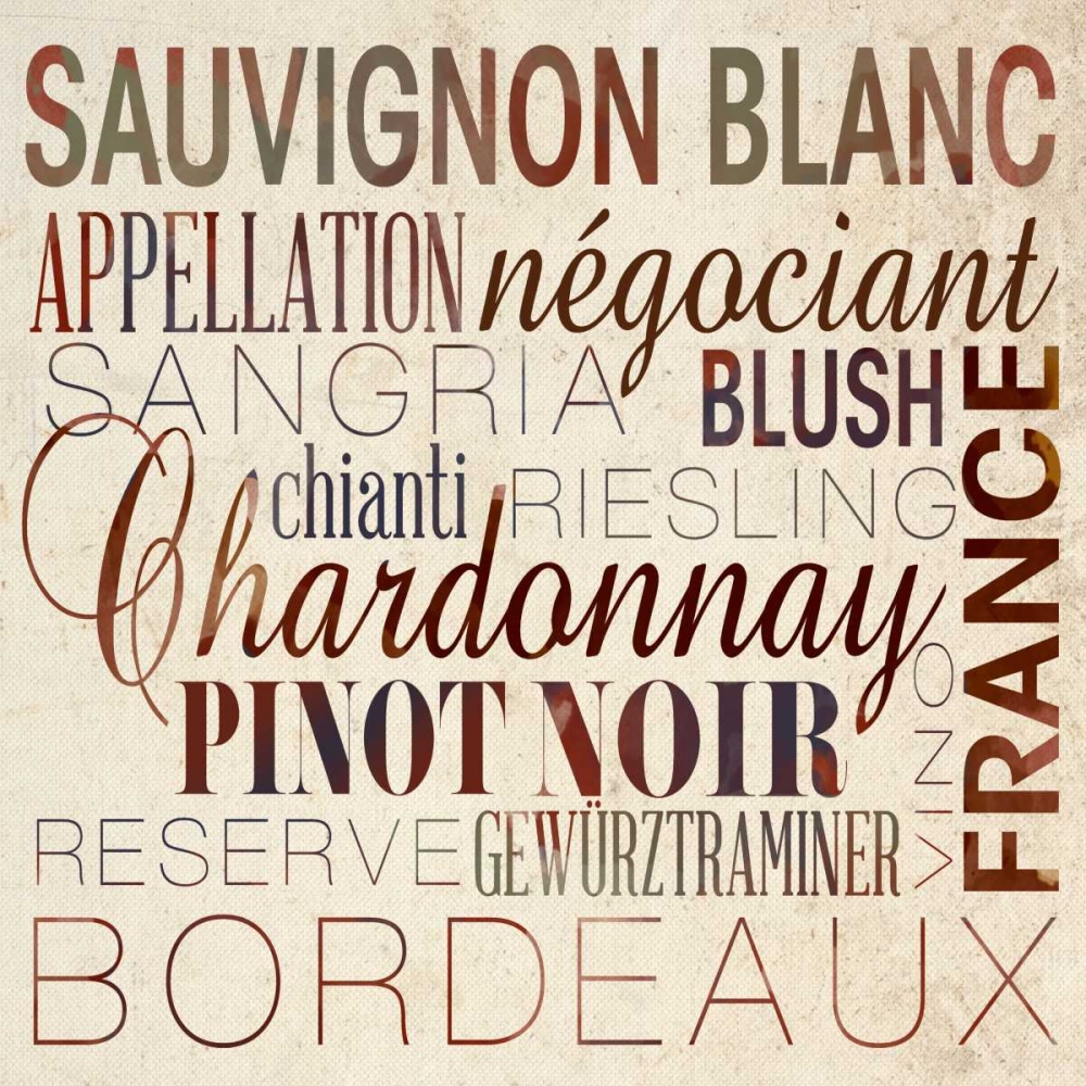 Wine Words II art print by SD Graphics Studio for $57.95 CAD