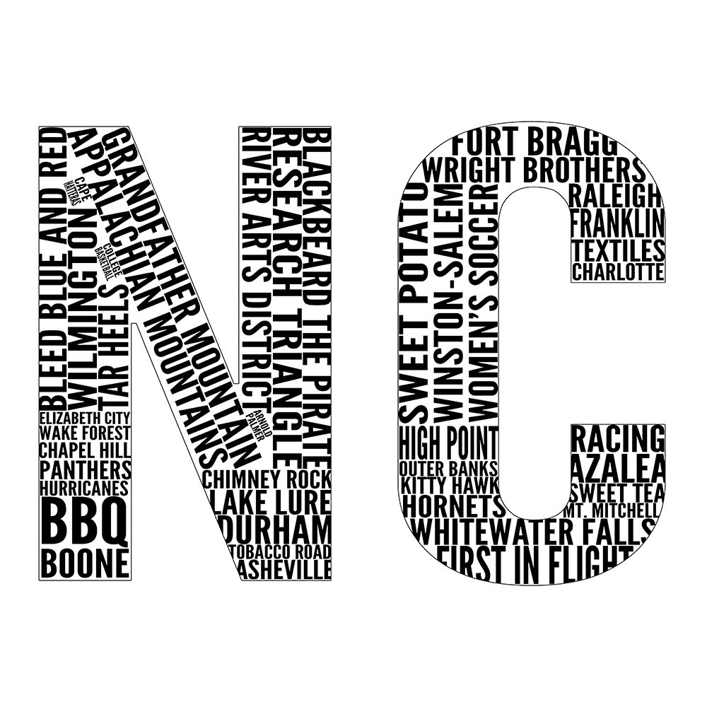 NC Type art print by SD Graphics Studio for $57.95 CAD