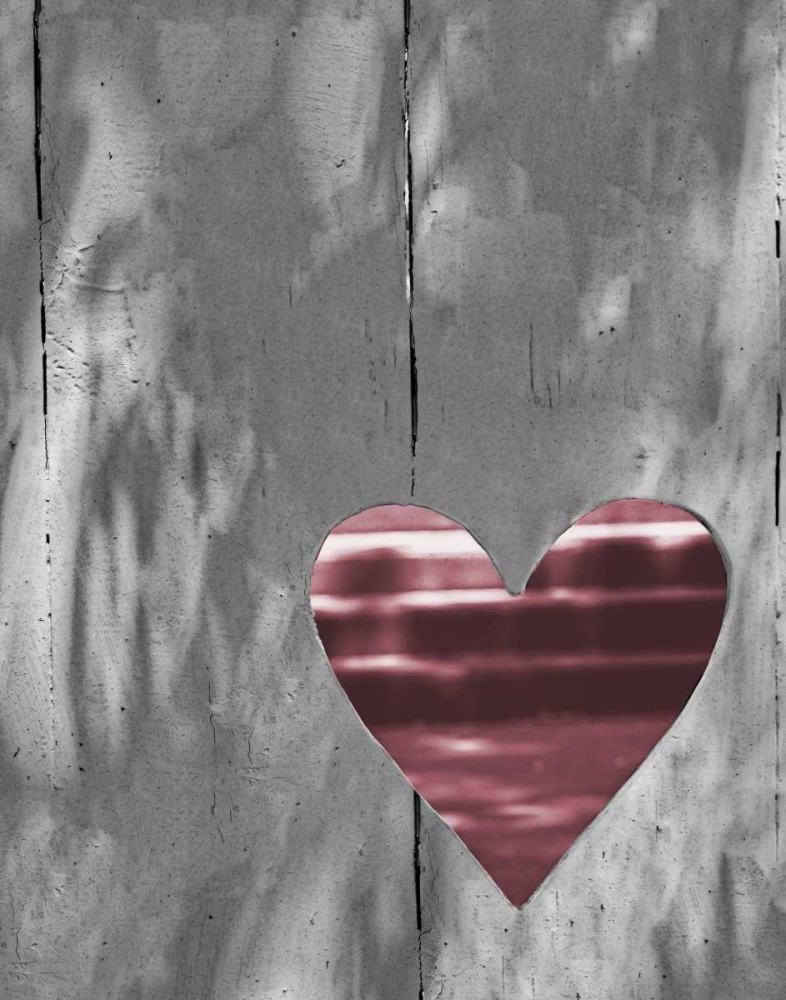 Up and Down Pink Woodcut Heart I art print by Gail Peck for $57.95 CAD