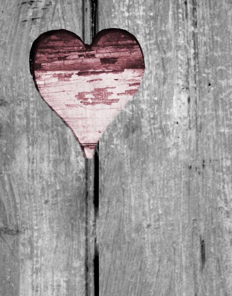 Up and Down Pink Woodcut Heart II art print by Gail Peck for $57.95 CAD