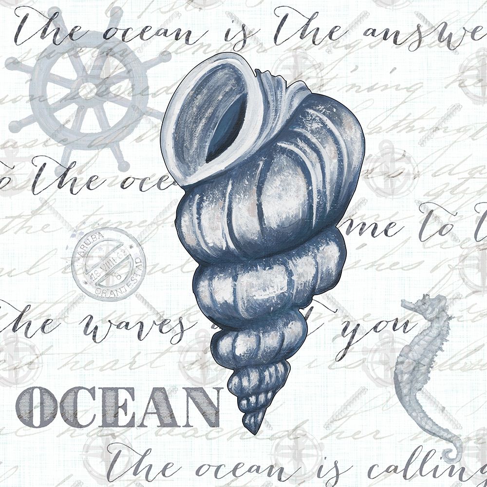 Indigo Shell III art print by Gina Ritter for $57.95 CAD