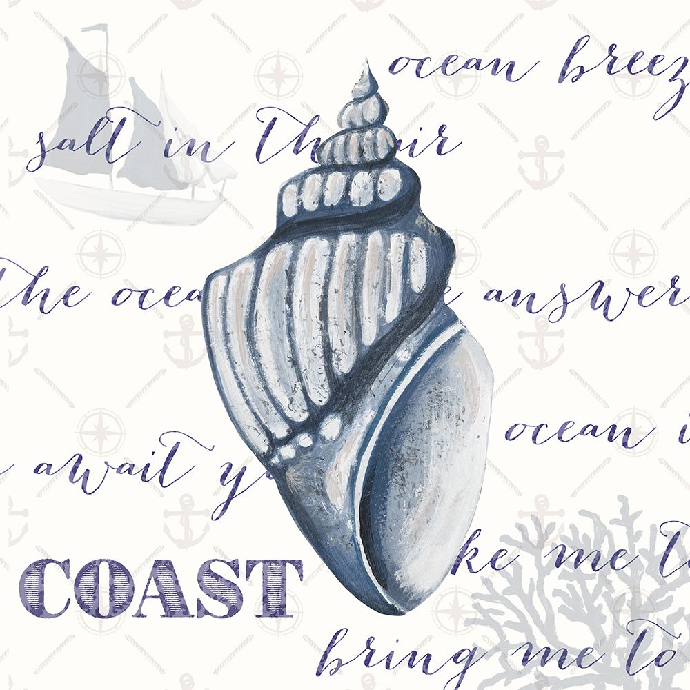 Indigo Ocean Treasures III art print by Gina Ritter for $57.95 CAD