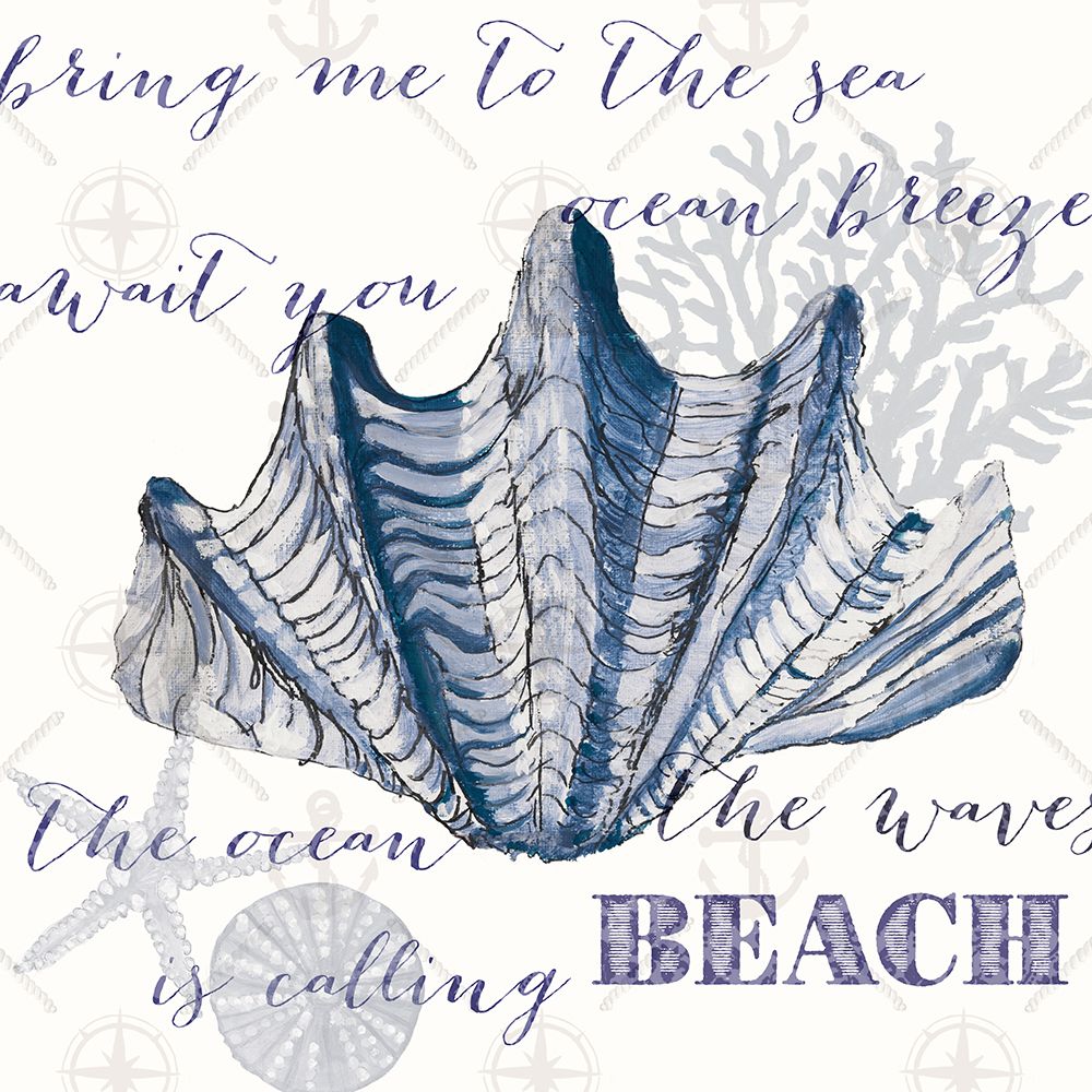 Indigo Ocean Treasures IV art print by Gina Ritter for $57.95 CAD