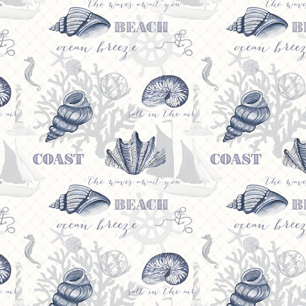 Indigo Ocean Pattern art print by Gina Ritter for $57.95 CAD