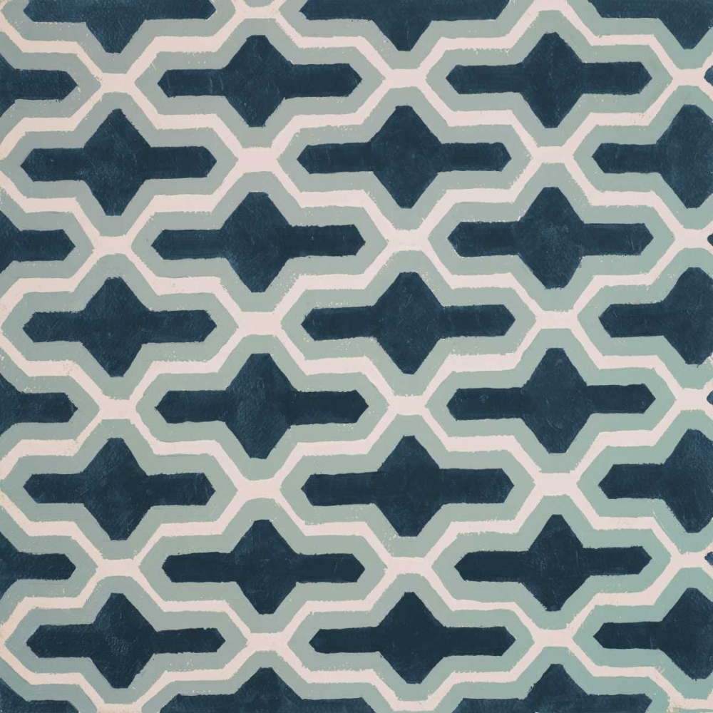 Blue Lattice Pattern I art print by Lanie Loreth for $57.95 CAD