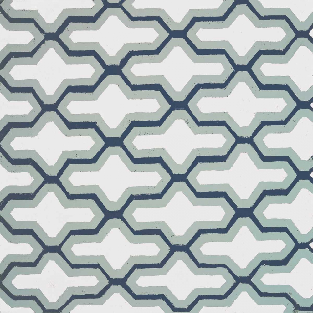 Blue Lattice Pattern II art print by Lanie Loreth for $57.95 CAD