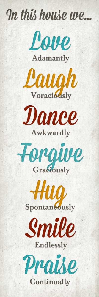 In this House art print by SD Graphics Studio for $57.95 CAD