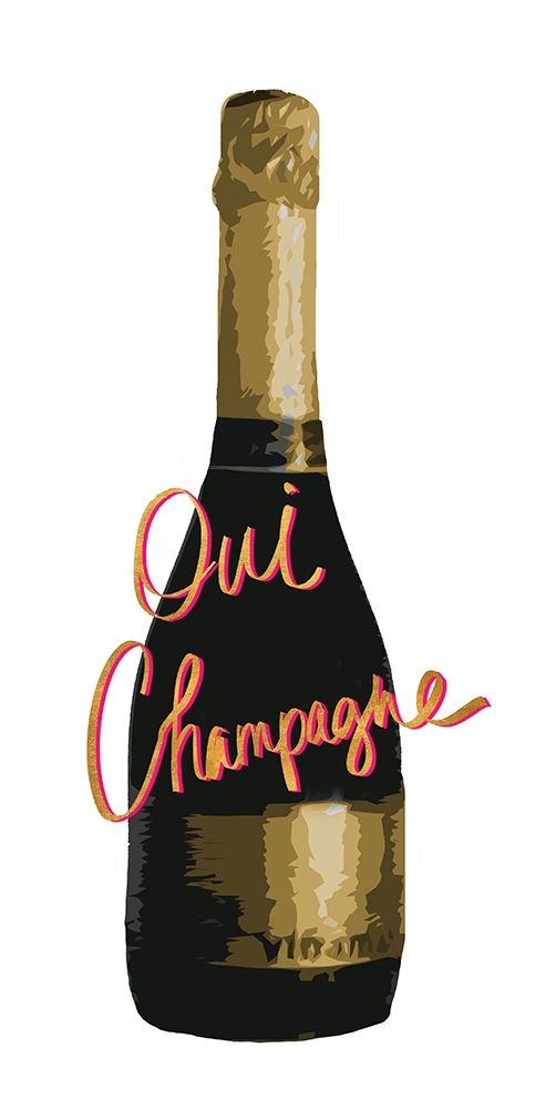 Oui Champagne art print by Anna Coppel for $57.95 CAD