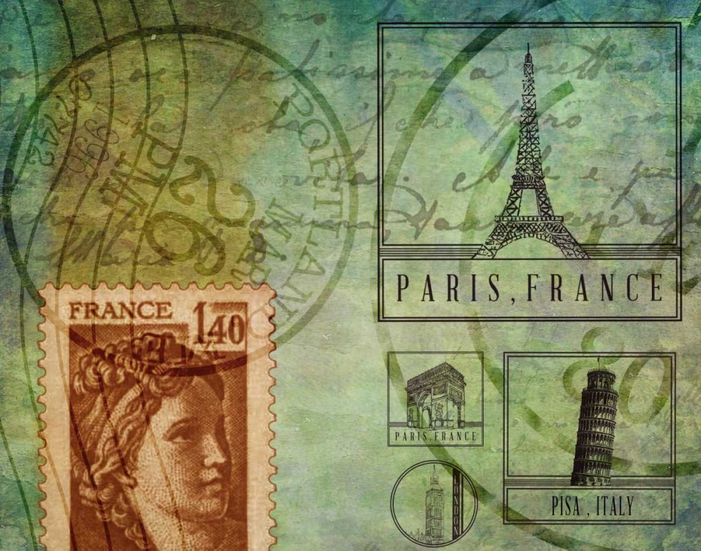 Travel Collage III art print by Gina Ritter for $57.95 CAD