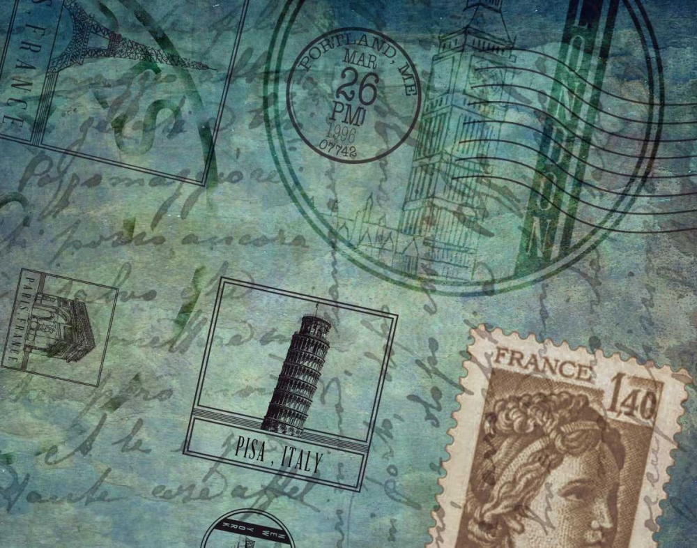 Travel Collage IV art print by Gina Ritter for $57.95 CAD