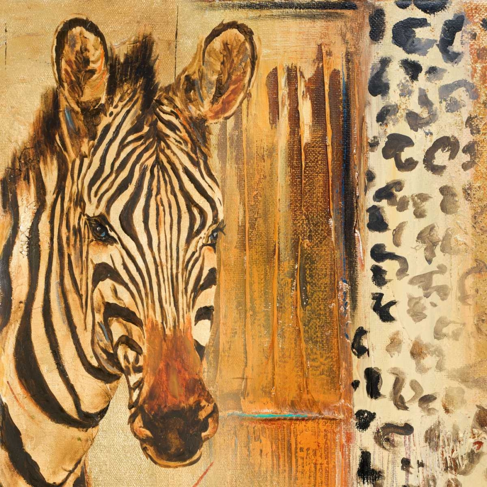 New Safari on Gold Square I art print by Patricia Pinto for $57.95 CAD