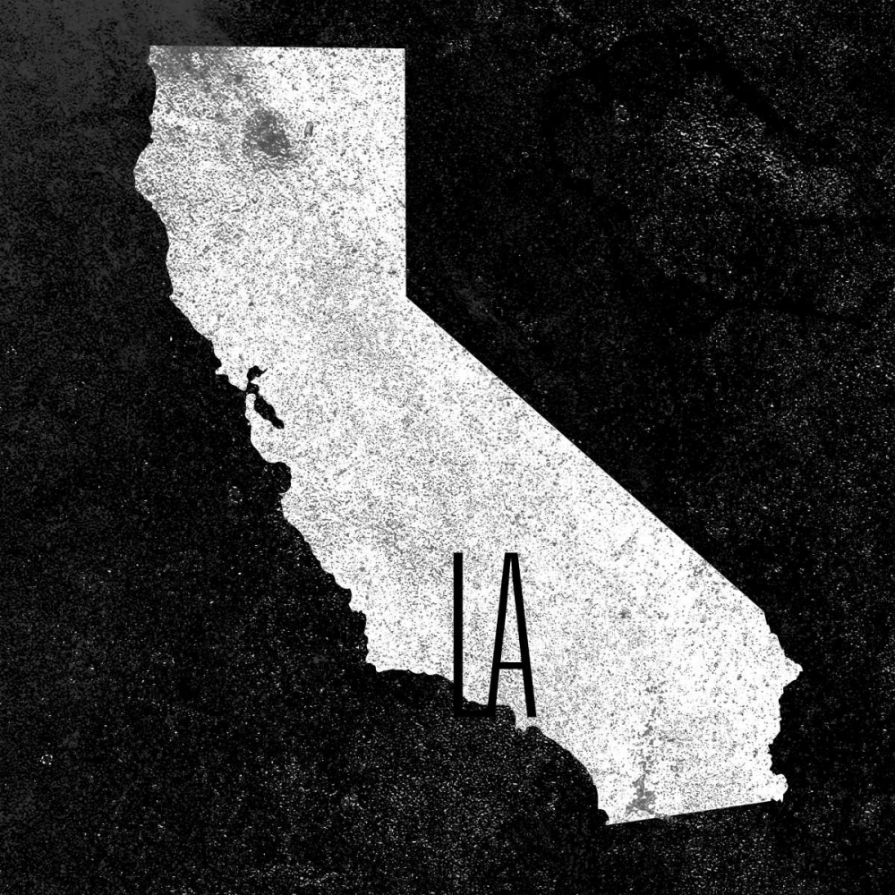 LA Chalk with Border art print by SD Graphics Studio for $57.95 CAD