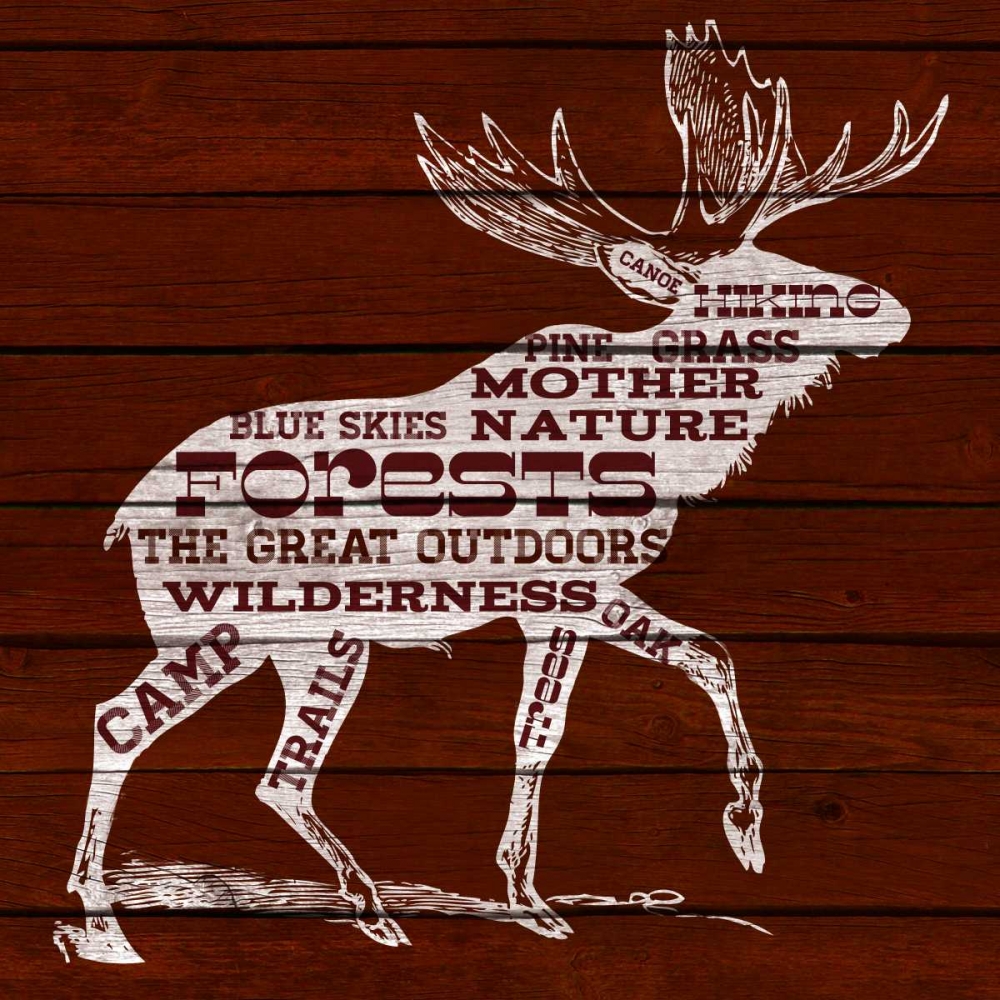 Moose Text art print by SD Graphics Studio for $57.95 CAD