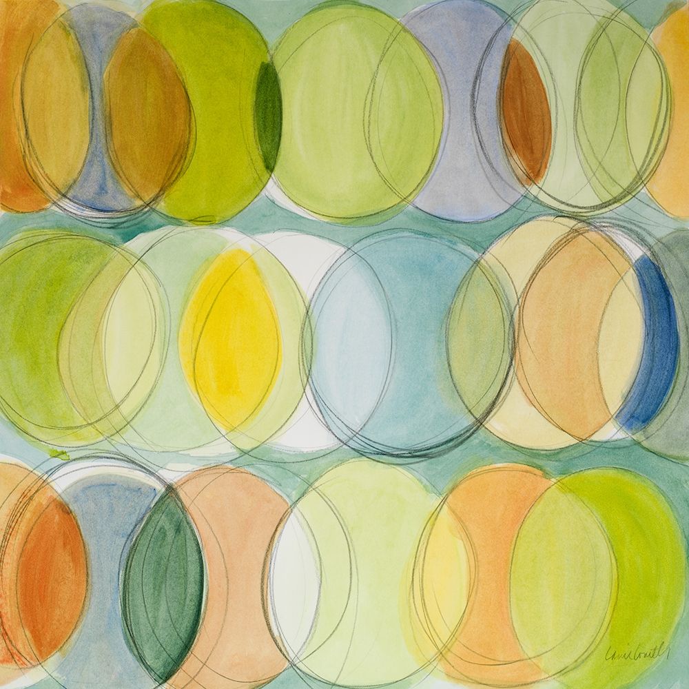 Circle Around on Blue I art print by Lanie Loreth for $57.95 CAD