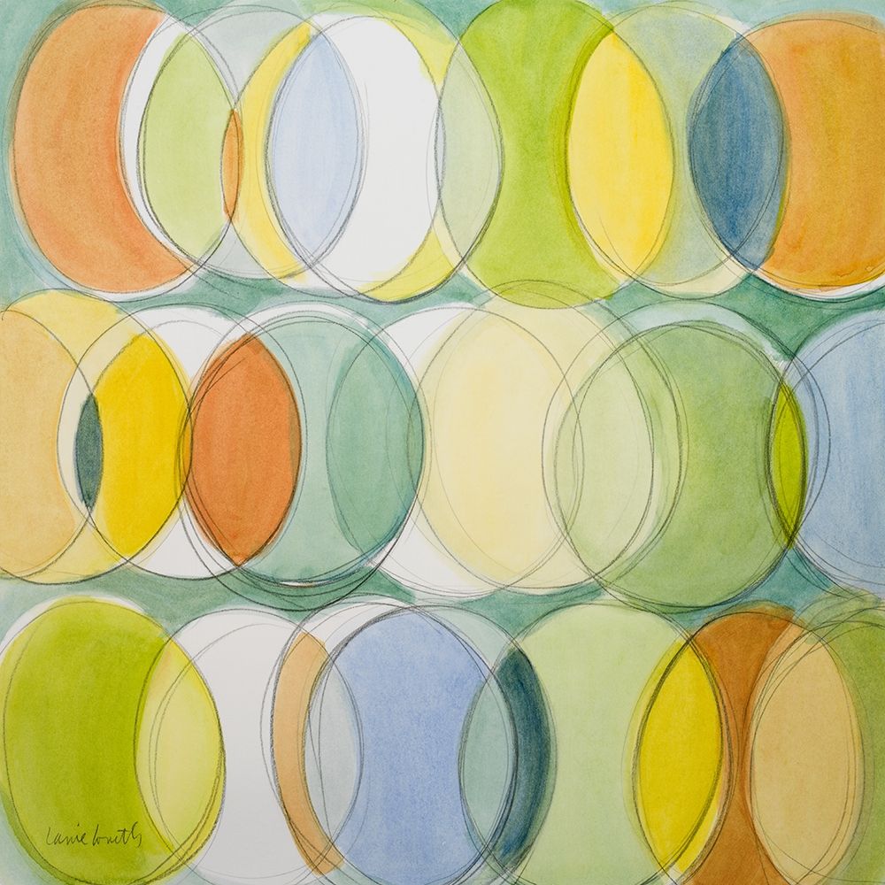 Circle Around on Blue II art print by Lanie Loreth for $57.95 CAD