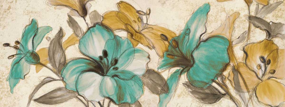 Whisper of Teal Panel I art print by Lanie Loreth for $57.95 CAD