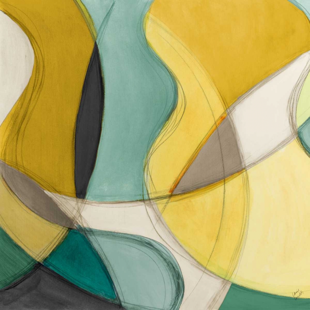Curving Color Square I art print by Lanie Loreth for $57.95 CAD