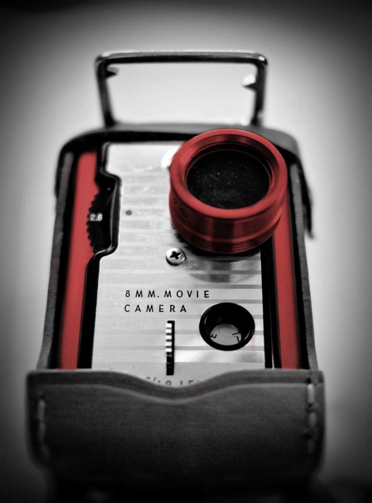 Red Movie Camera with Border art print by Gail Peck for $57.95 CAD