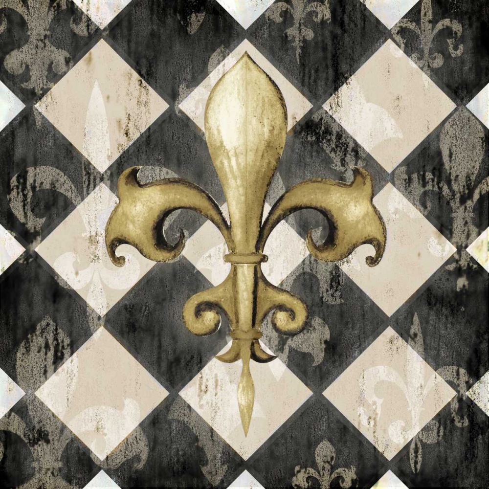 Black Diamond Fleur de Lys II art print by Hugo Edwins for $57.95 CAD