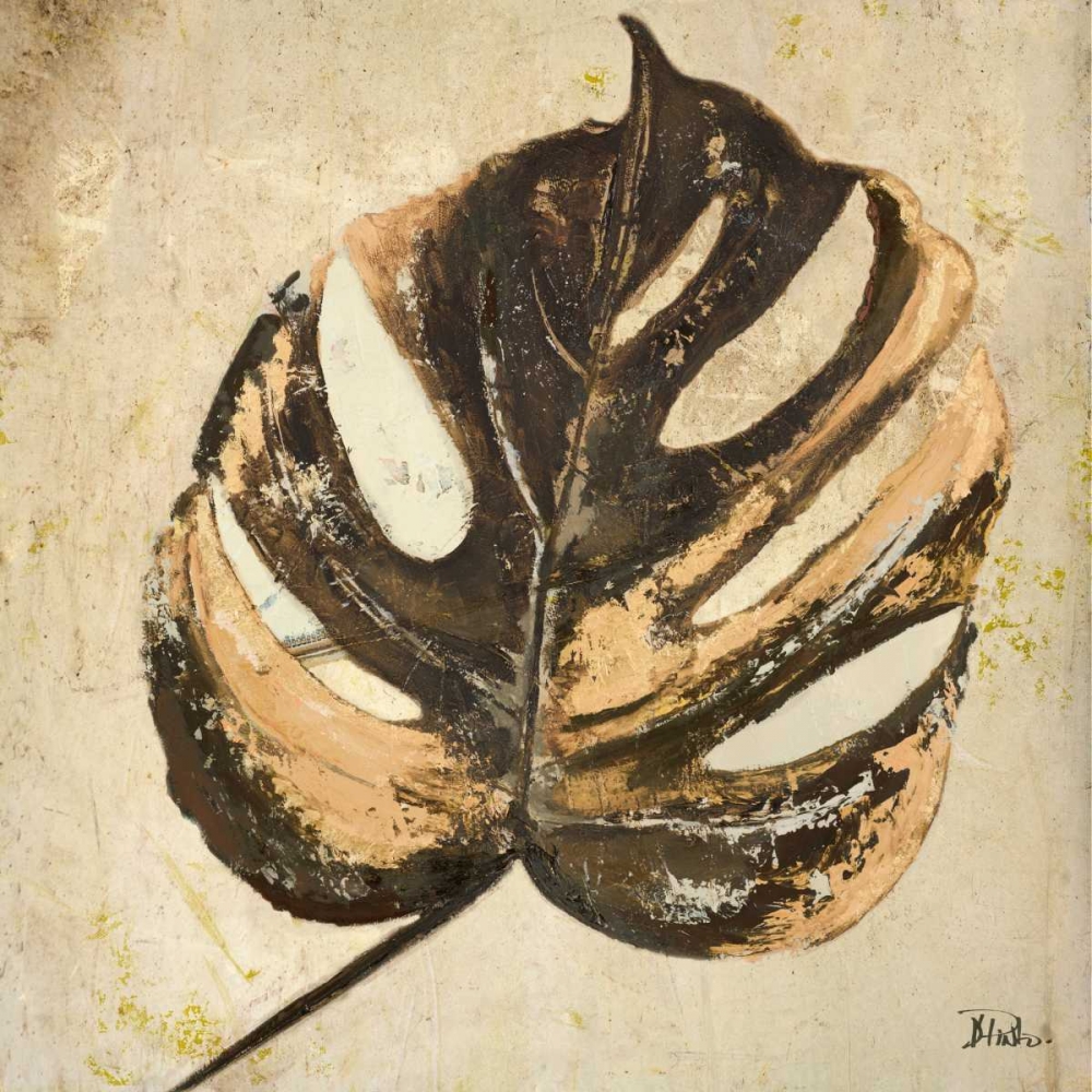 Gold Contemporary Leaves II art print by Patricia Pinto for $57.95 CAD