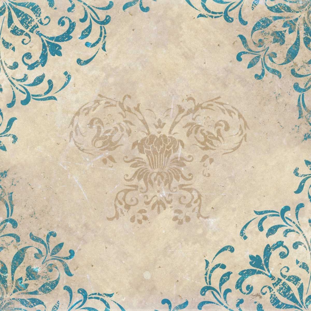 Teal Flourish I art print by Elizabeth Medley for $57.95 CAD