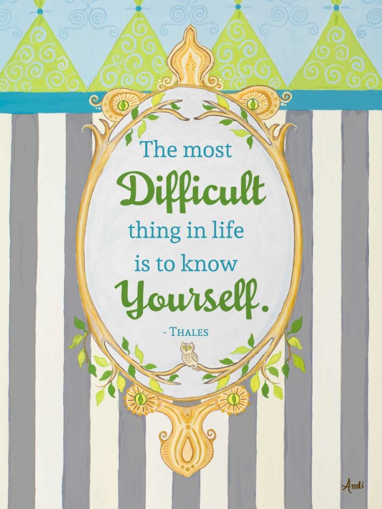 Know Yourself art print by Andi Metz for $57.95 CAD