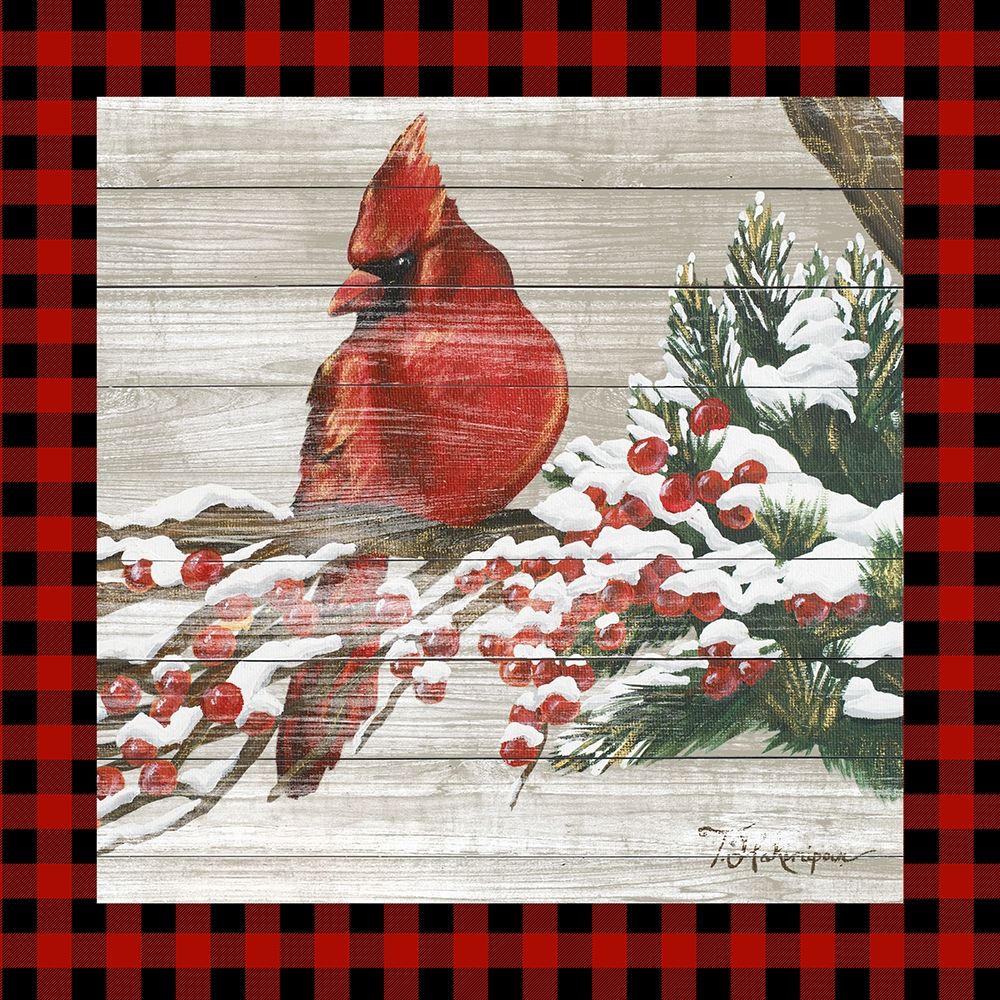 Winter Red Bird III art print by Tiffany Hakimipour for $57.95 CAD