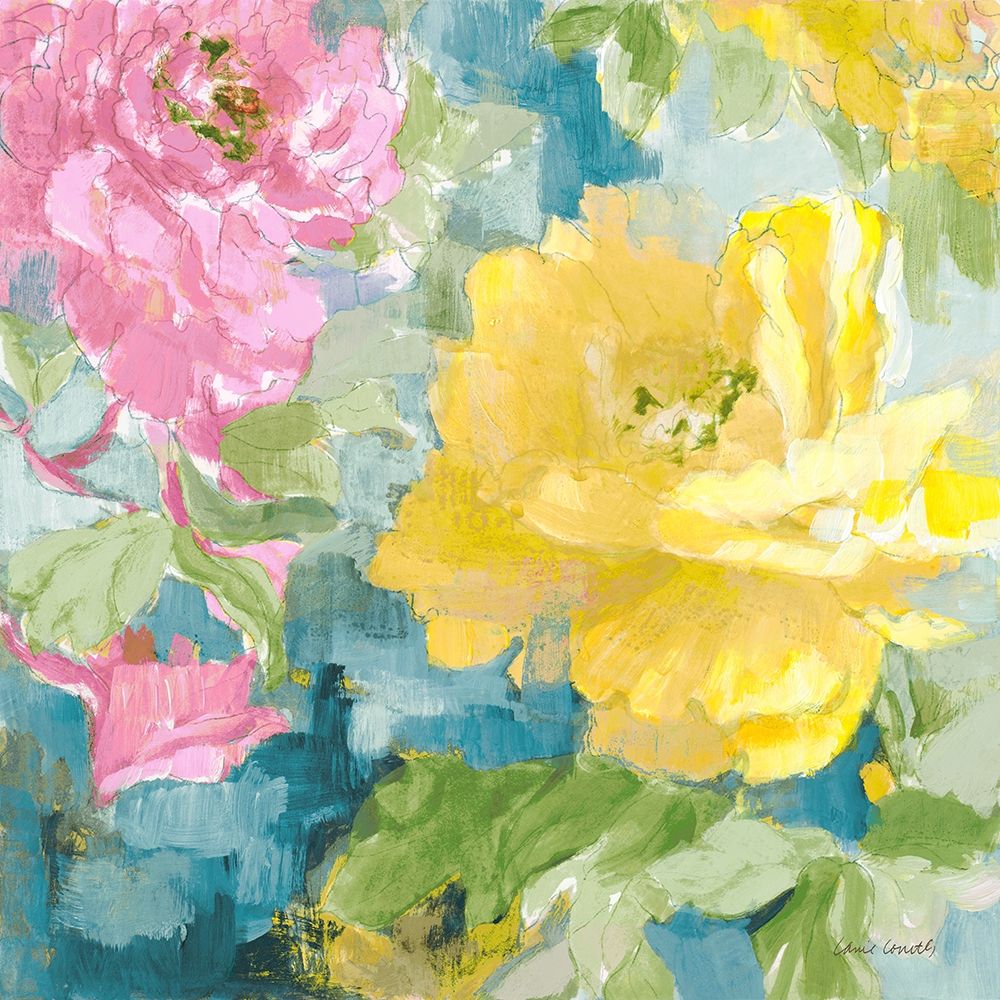 Modern Yellow Peonies I art print by Lanie Loreth for $57.95 CAD