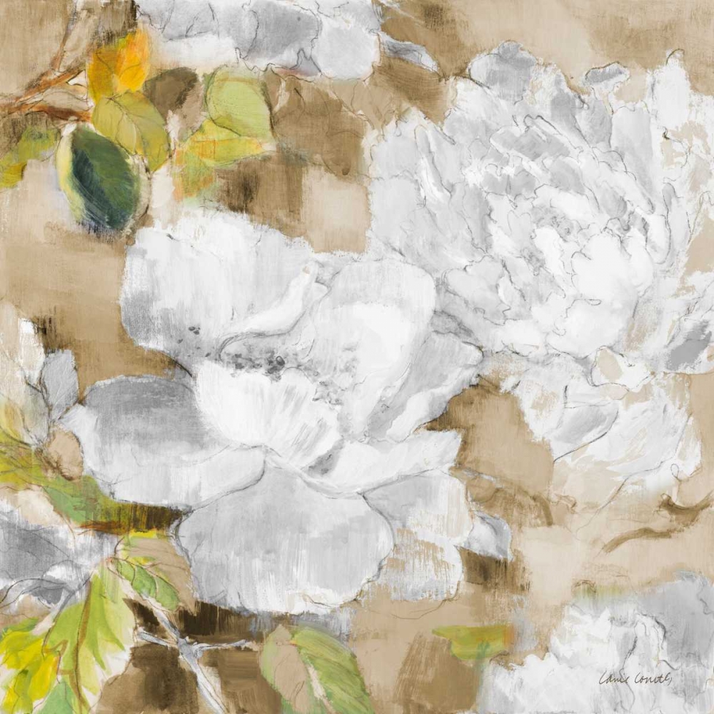 White Modern Peonies II art print by Lanie Loreth for $57.95 CAD