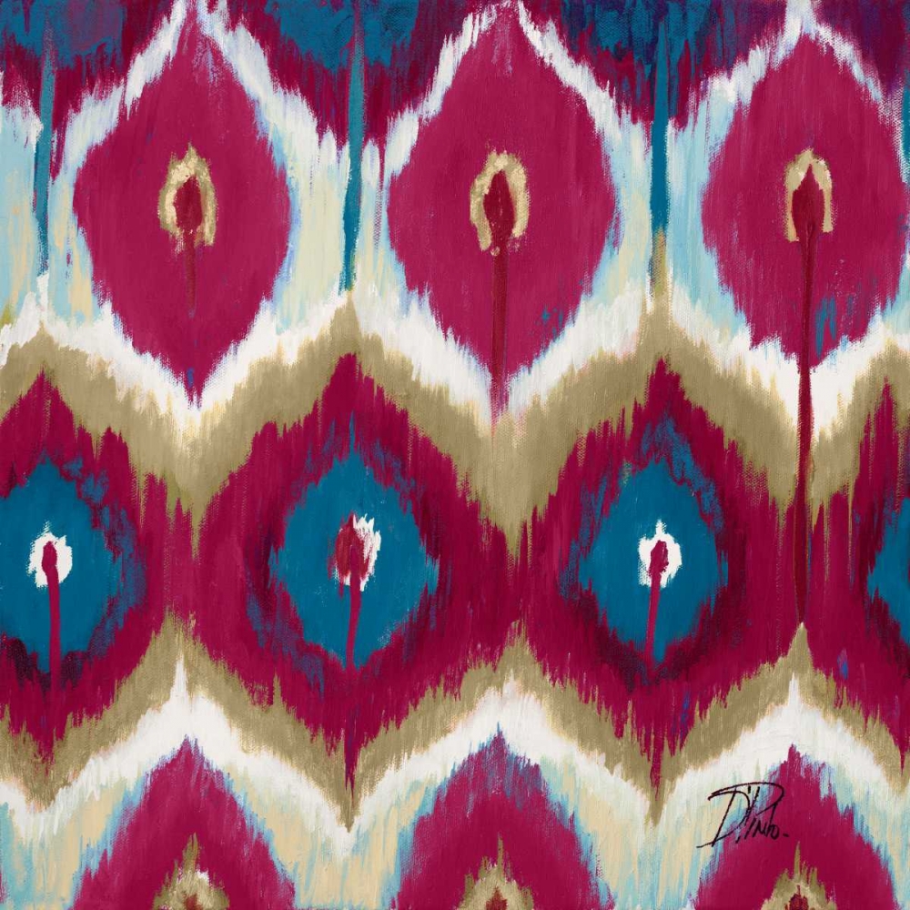 Red Tropical Ikat II art print by Patricia Pinto for $57.95 CAD